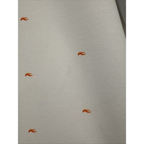 KJUS Women’s Size 38 Dana Pointed Long Sleeve Polo Shirt White Orange READ - Picture 8 of 11